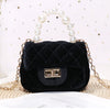 Gold Velvet Mini Pearl Tote