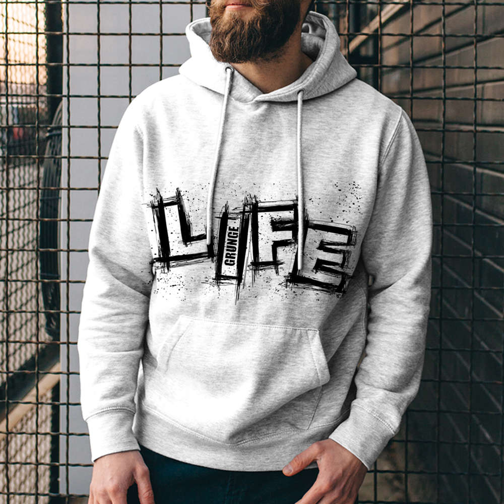 3D Digital Loose Print Hooded Sweatshirt