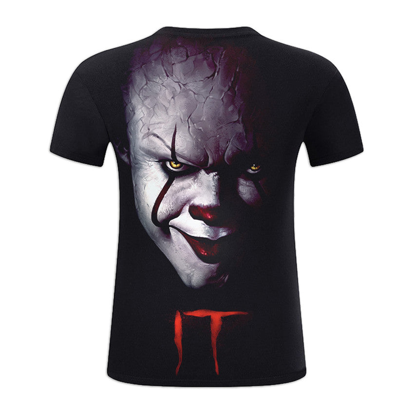 Joker 3D Digital Printing Round Neck Short Sleeve T-Shirt