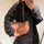 One-shoulder Underarm Fold Cloud Bag PU Leather Chain Portable Messenge Bag