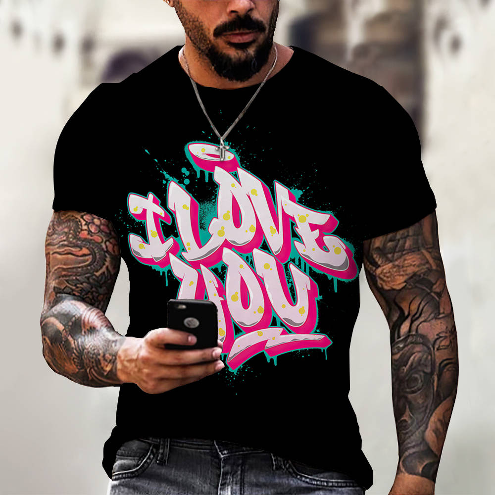 3D Digital Printing Casual Short-Sleeved T-Shirt