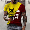 3D Digital Round Neck Short Sleeve T-Shirt