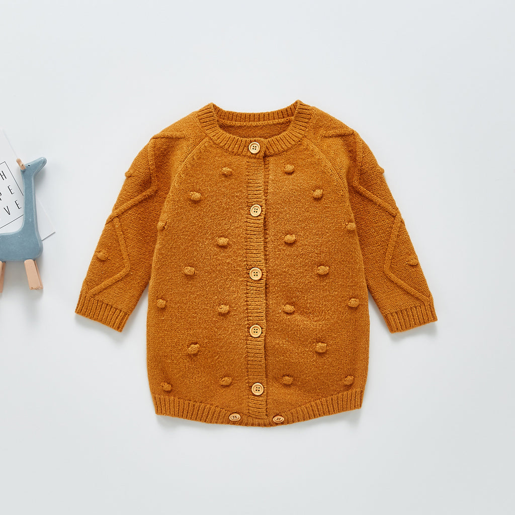 New Baby Knitted Embroidered Yarn Bubble Ball Jumpsuit