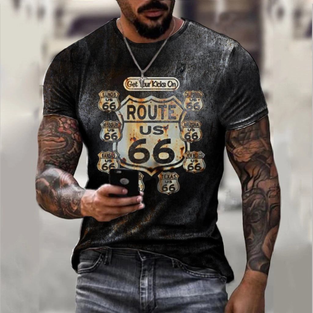 New Personality Pattern 3D Digital Printing Short-Sleeved T-Shirt
