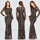 Slim Fit Banquet Fishtail Dress Elegant Party Sequin Long Sleeves