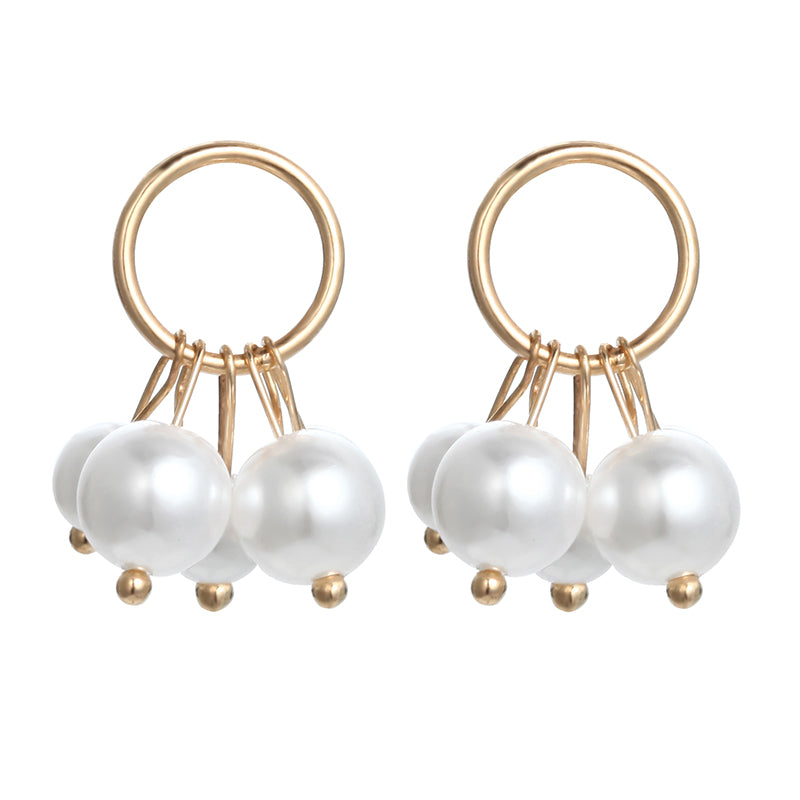 European And American Geometric Pearl Ear-Rings