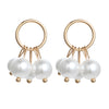 European And American Geometric Pearl Ear-Rings