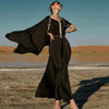 Handmade Beaded Black Cape Dress Beach Travel New Robe