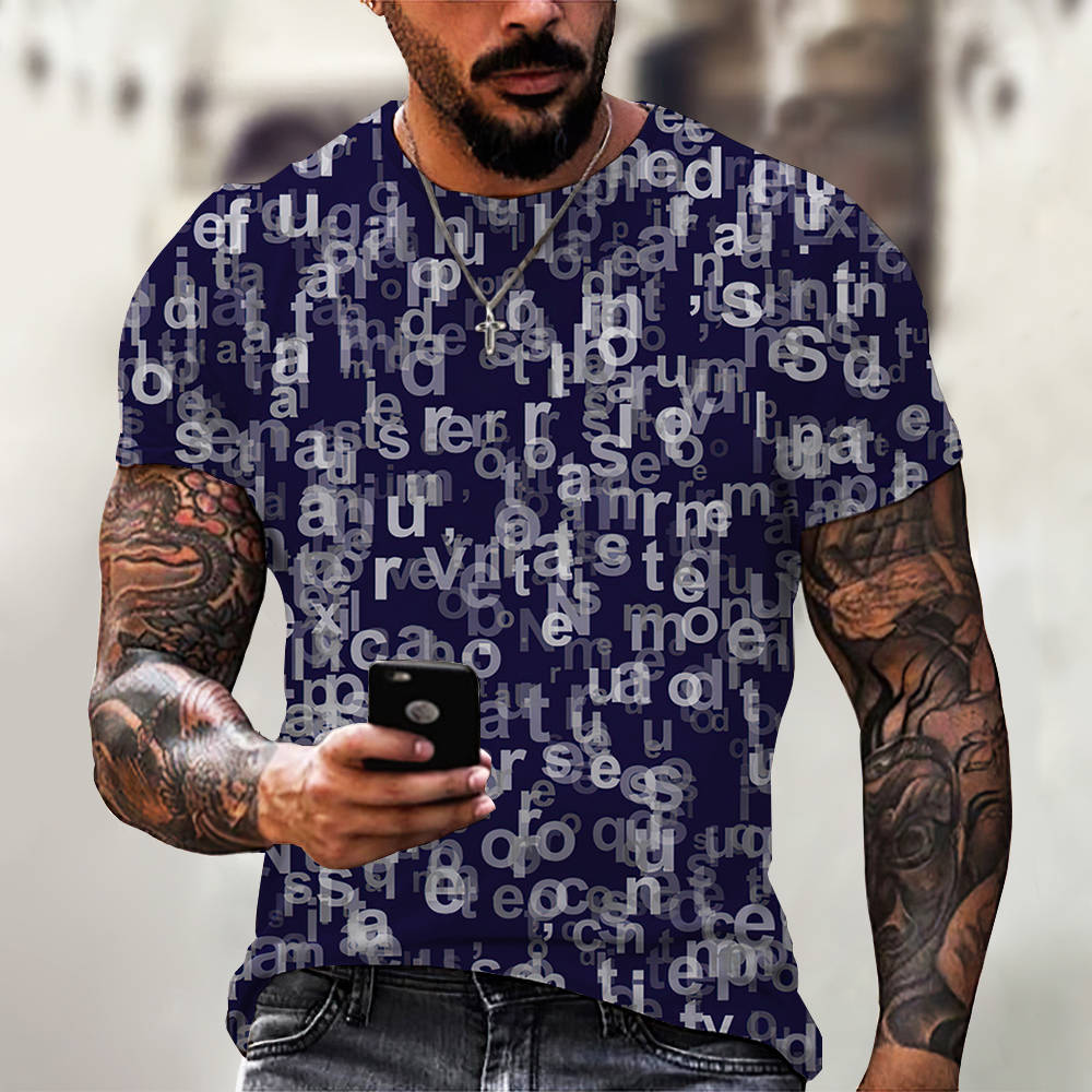 3D Digital Printing Casual Short-Sleeved T-Shirt