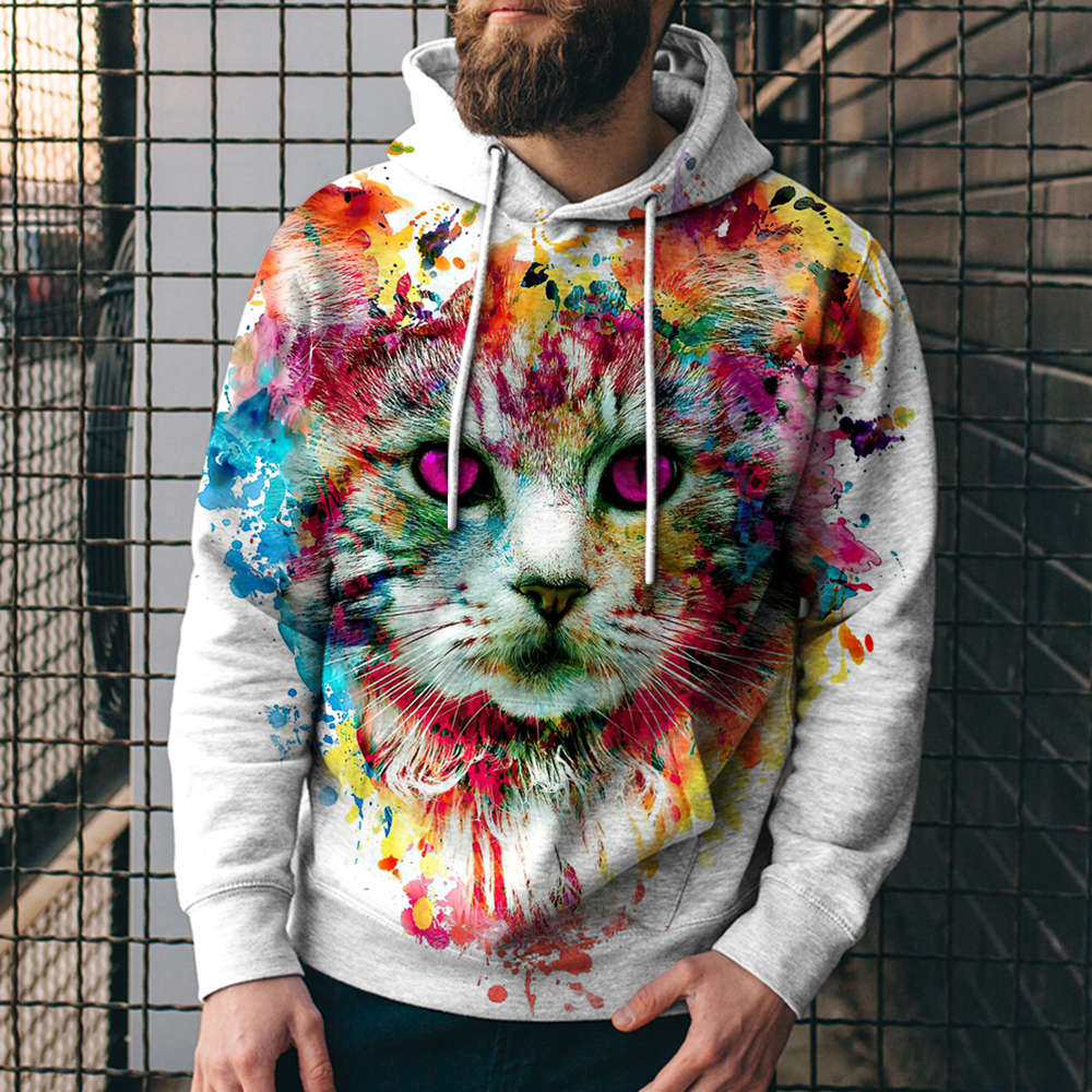 3D Digital Printing Casual Hoodie Sweatshirt
