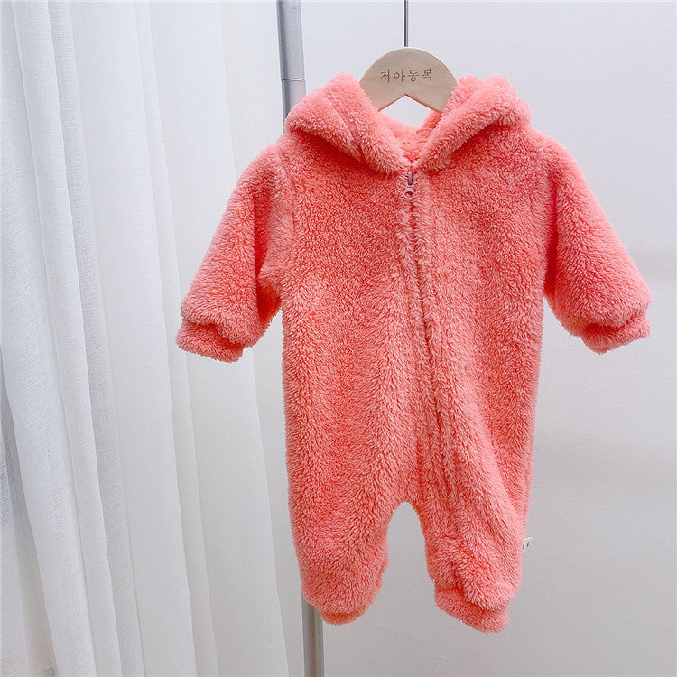 Baby Jumpsuit With Thickened Warm Winter Romper