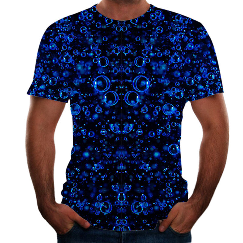 3D digital round neck short sleeve T-shirt