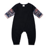 Kids Long Sleeve Tattoo One-piece Romper Baby Flower Arm Romper Clothes