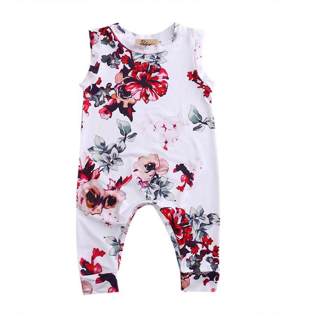 Sleeveless Floral Romper