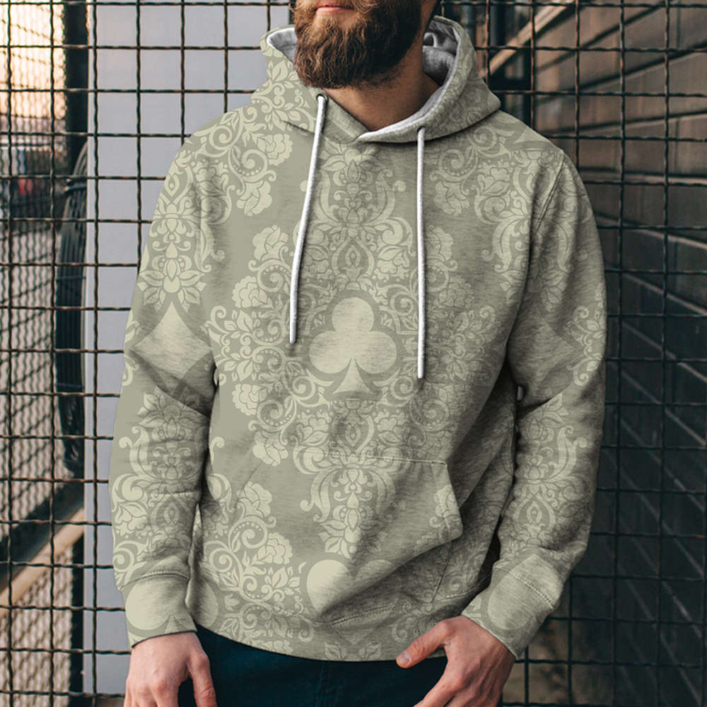 3D Digital Printing Loose Hooded Sweatshirt