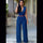 High Waist V-neck Wide-leg Pants Irregular Suit With Belt