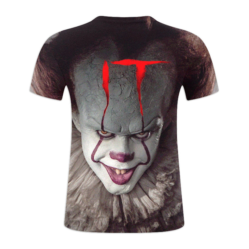 Joker 3D Digital Printing Round Neck Short Sleeve T-Shirt