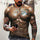 New Personality Pattern Muscle 3D Digital Printing Short-Sleeved T-Shirt