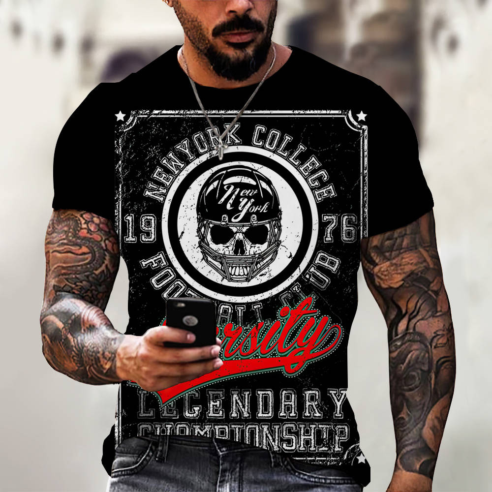 3D Digital Printing Casual Short-Sleeved T-Shirt