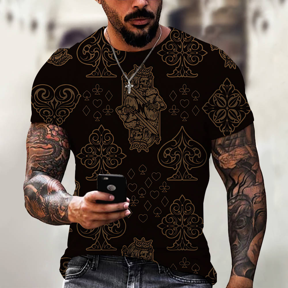 New Men Summer 3Dt Shirt Top Printing Street Short Sleeves