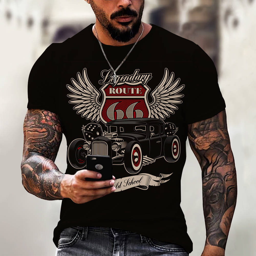 New Men Summer 3D Shirt Top Printed Street Short Sleeve