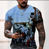 3D Digital Round Neck Short Sleeve T-Shirt