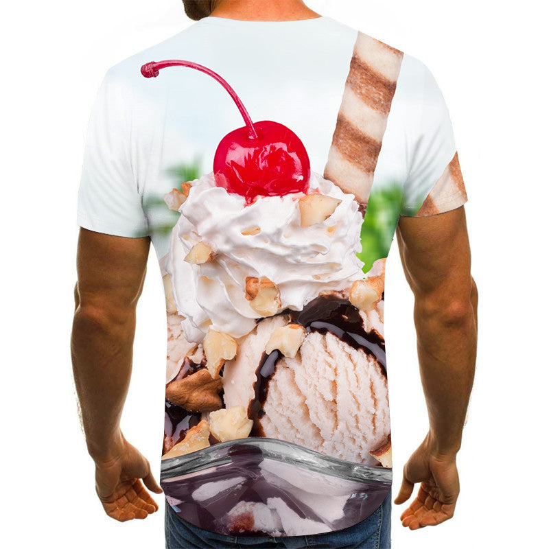 3D digital round neck short sleeve