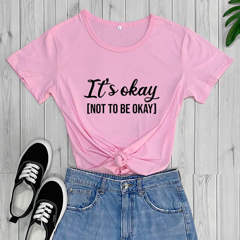 New Arrival Summer 100%Cotton Funny T Shirt Mental Awareness shirt Mental Health shirt Mental Health Gifts