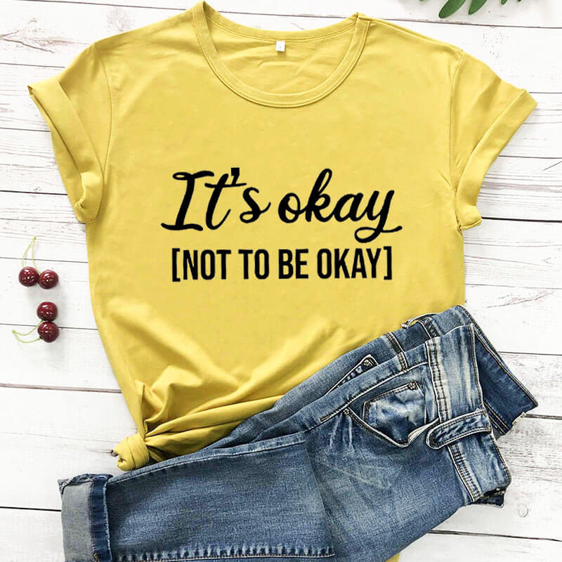 New Arrival Summer 100%Cotton Funny T Shirt Mental Awareness shirt Mental Health shirt Mental Health Gifts