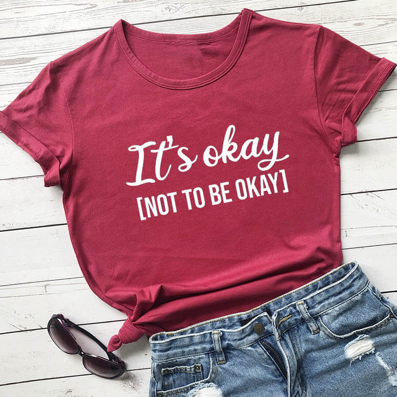 New Arrival Summer 100%Cotton Funny T Shirt Mental Awareness shirt Mental Health shirt Mental Health Gifts