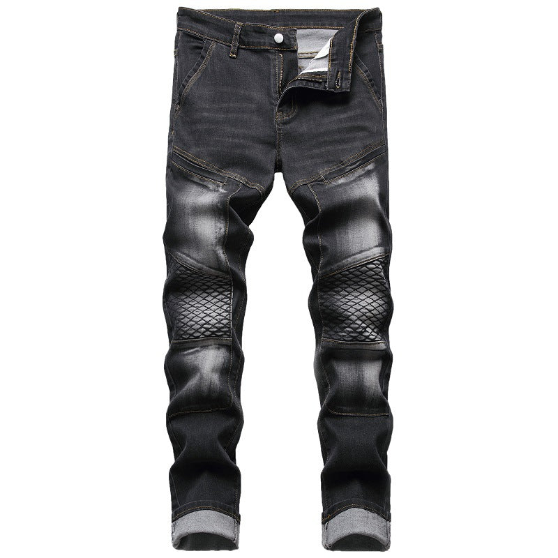 Men Ruffled Youth Straight-Leg Jeans