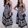 Summer Vintage Elegant Print V-neck Sleeveless Beach Party Long Dress