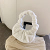 Fashion Plush Pleated Portable Cloud Bag