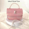 Rhinestone Rabbit Cute Girl Bag Pearl Portable Can Be Diagonal