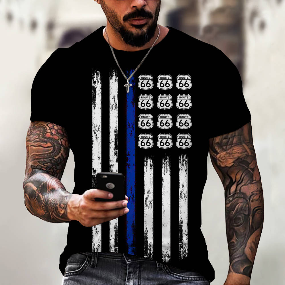 New Men Summer 3D Shirt Top Printed Street Short Sleeve