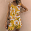 New Printed Cotton And Linen Slub Loose Style Jumpsuit
