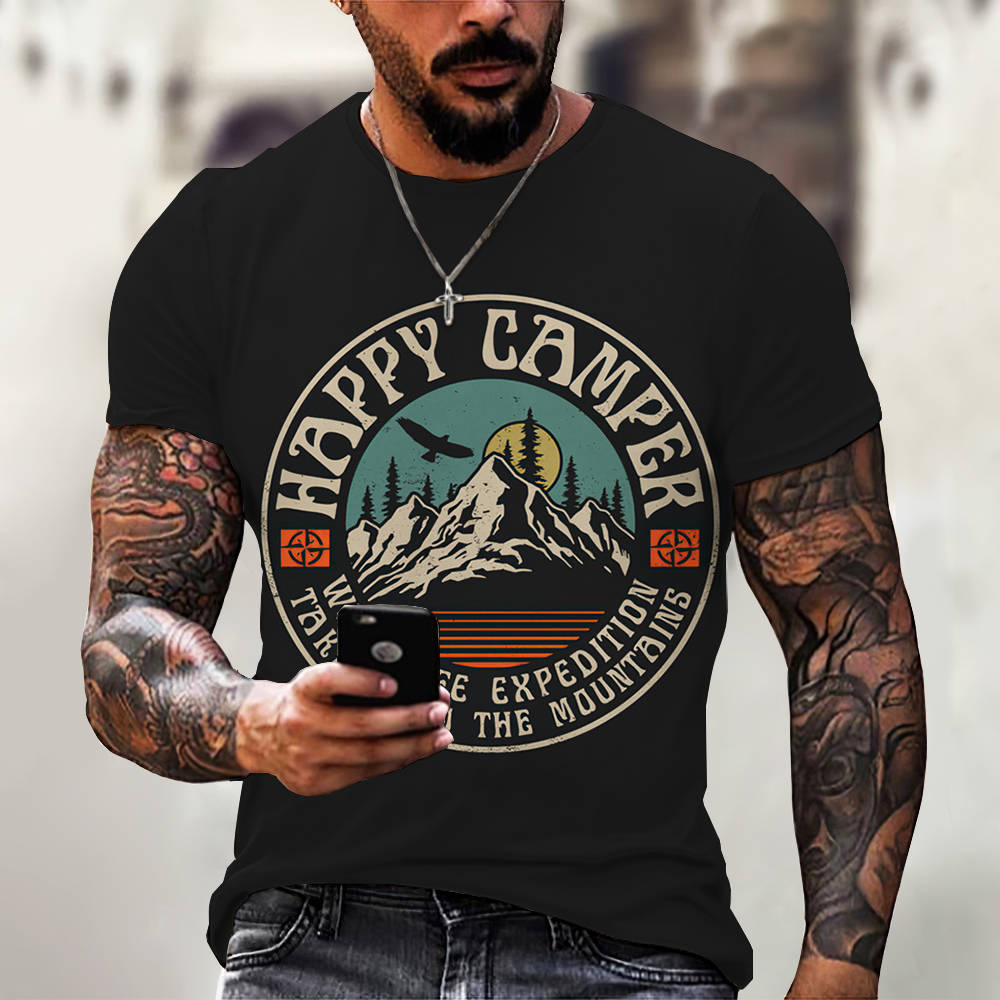 New Men Summer 3Dt Shirt Top Printing Street Short Sleeves