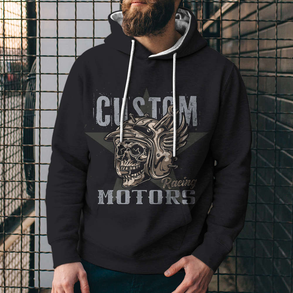 3D Digital Loose Print Hooded Sweatshirt