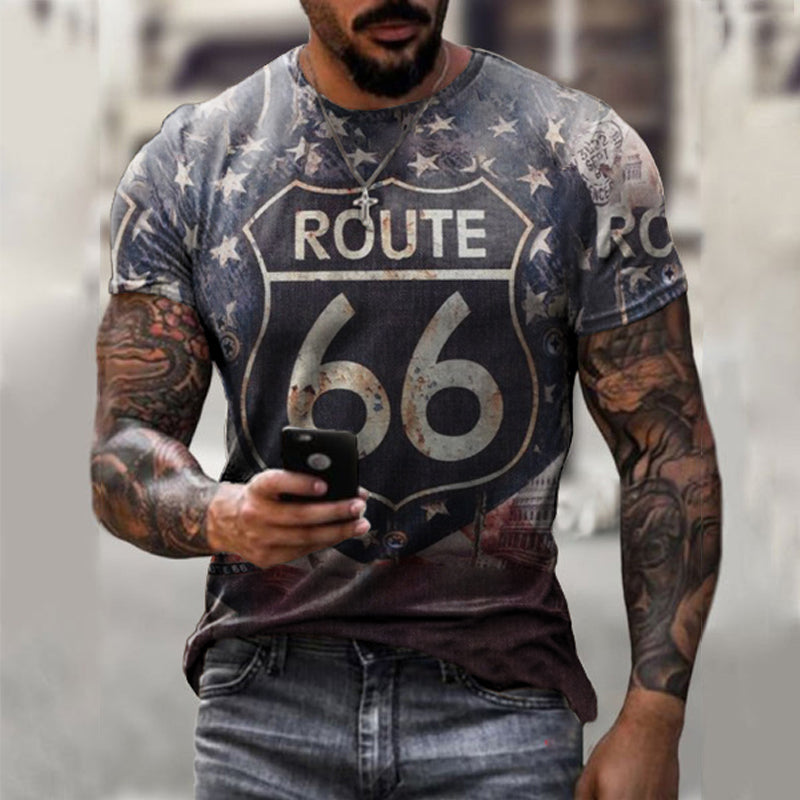 Personalized 3D Digital Printing Short-Sleeved T-Shirt