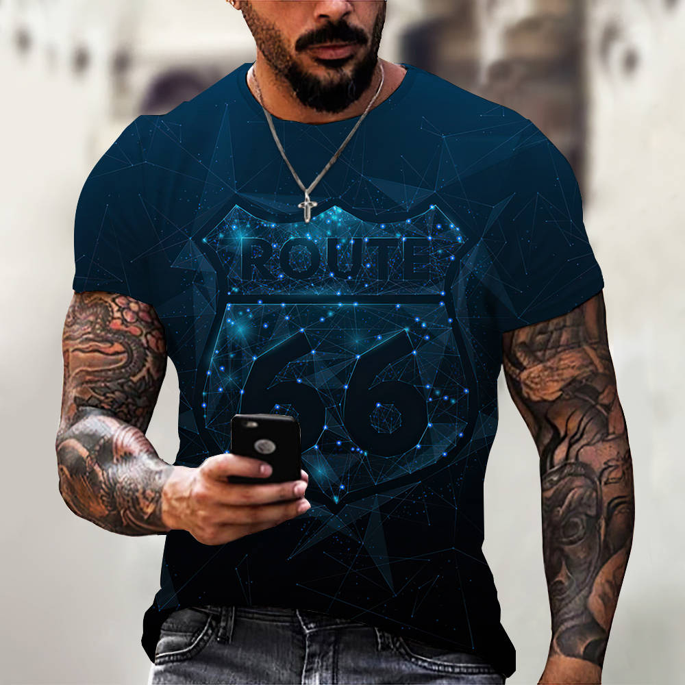 New Men Summer 3D Shirt Top Printed Street Short Sleeve