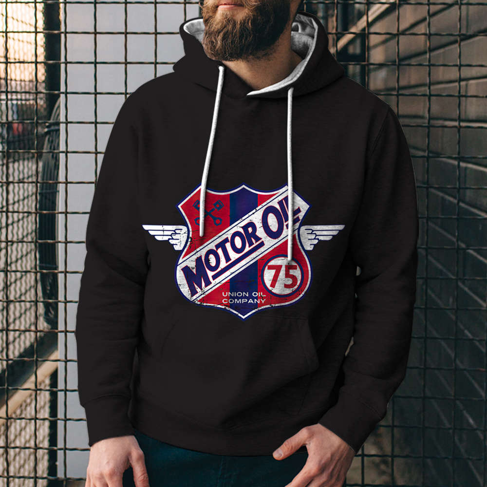 3D Digital Loose Print Hooded Sweatshirt