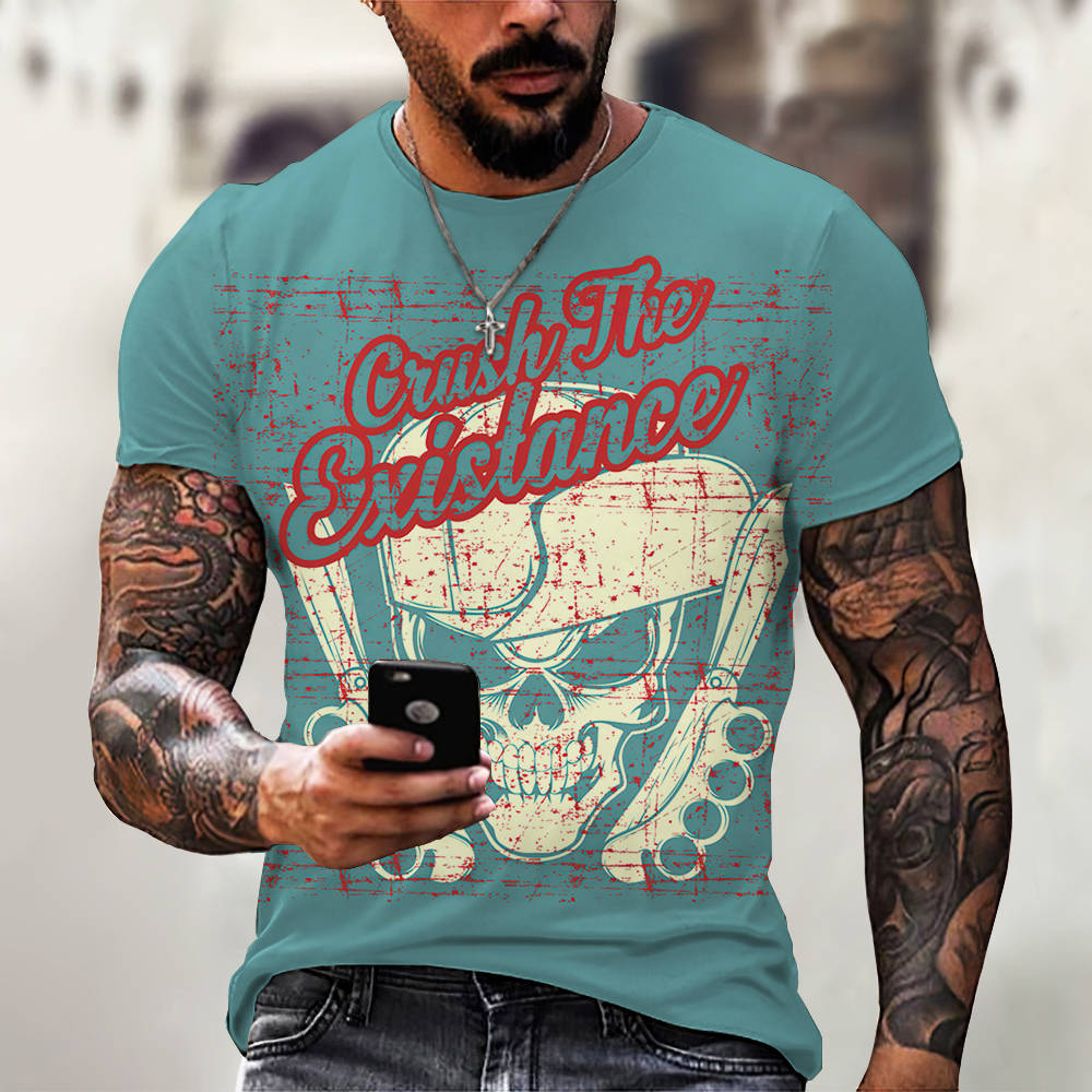 3D Digital Printing Casual Short-Sleeved T-Shirt