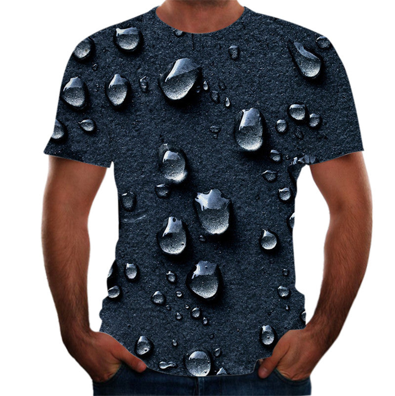 3D digital round neck short sleeve T-shirt