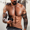 New Personality Pattern Muscle 3D Digital Printing Short-Sleeved T-Shirt