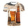 Personalized Design Beer 3D Digital Print Flower Men Short-Sleeved T-Shirt