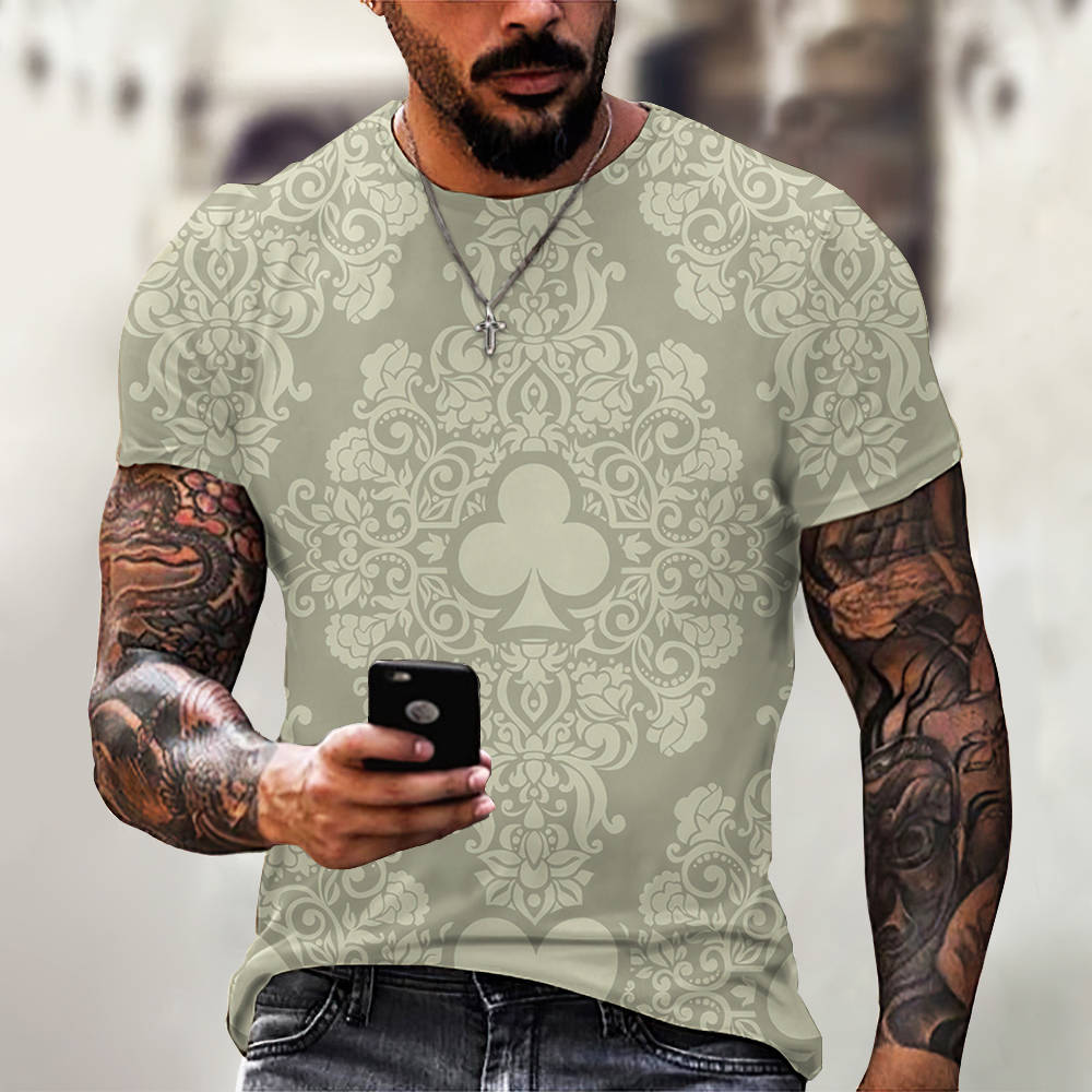 New Men Summer 3Dt Shirt Top Printing Street Short Sleeves