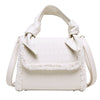 Stone Pattern Lamb Fleece Small Square Bag