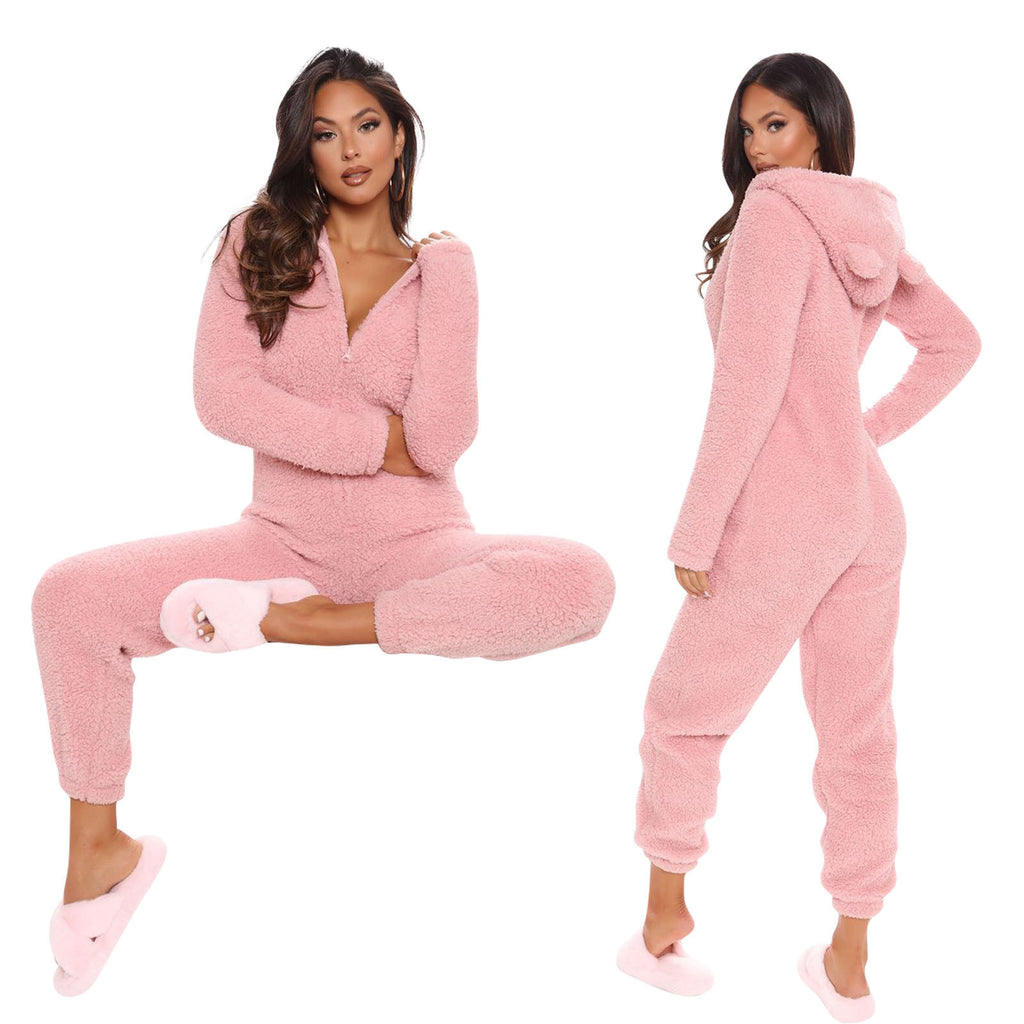 Pants Plush Home Wear Pajamas Cute One-piece Suit