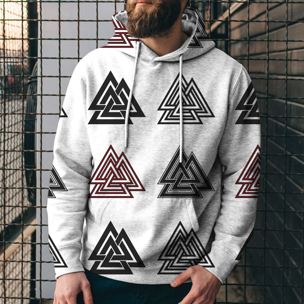 3D Digital Printing Loose Hooded Sweatshirt
