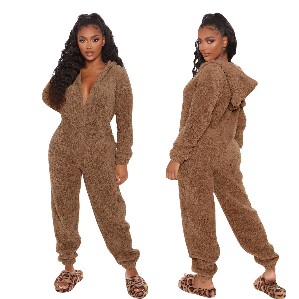 Pants Plush Home Wear Pajamas Cute One-piece Suit